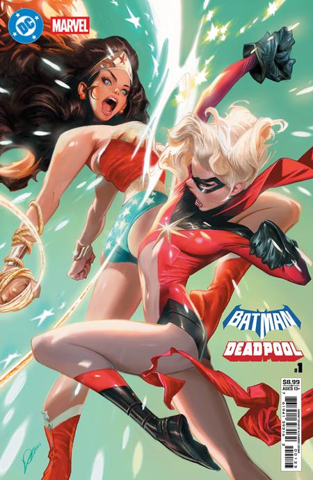 DC/Marvel: Batman/Deadpool #1 (One-Shot) CVR L — Alexander Lozano Wonder Woman & Ms. Marvel Card Stock Variant