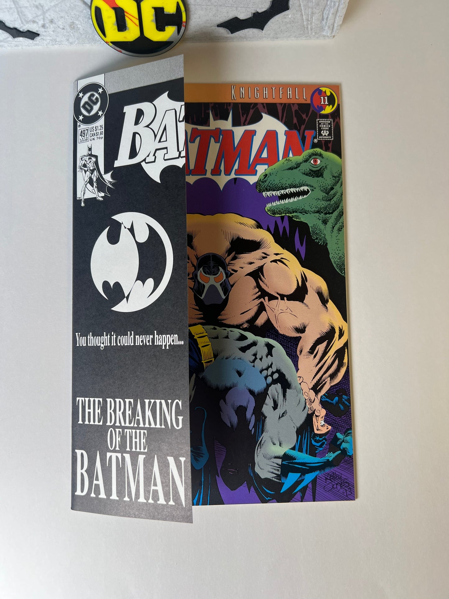 Batman #497 (1993) Kelley Jones Cover - Knightfall (Bane Breaks Batman’s Back)