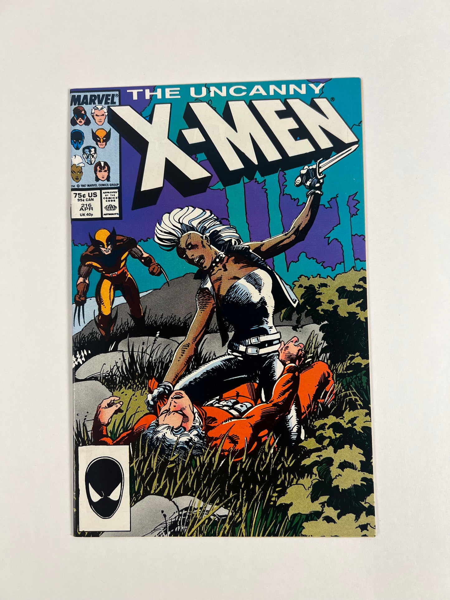 Uncanny X-Men #216 (1987) Barry Windsor-Smith Cover - Storm & Wolverine