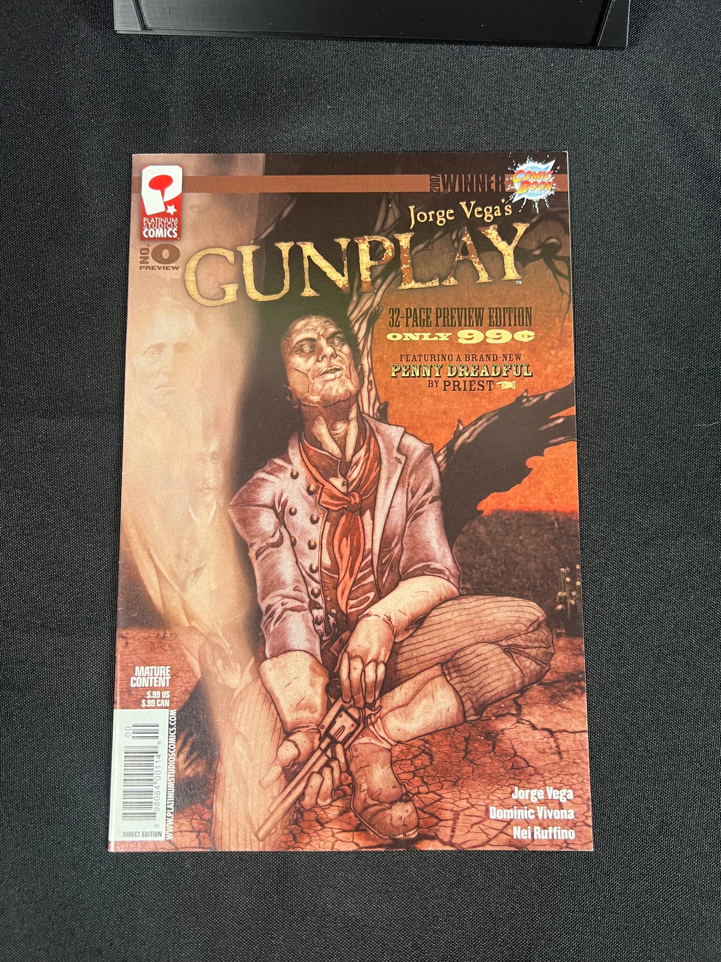 Jorge Vega’s GUNPLAY #0 Preview Edition - Platinum Studios 2008 Horror Western Comic