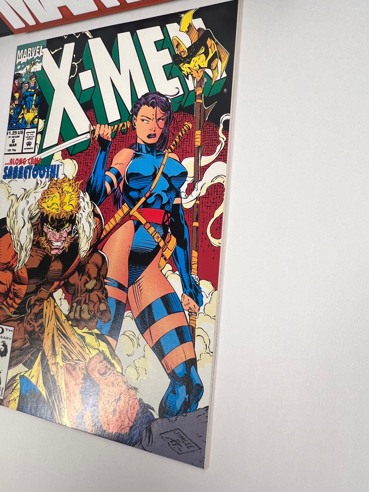 X-Men #6 (1992) Jim Lee Cover - Sabretooth vs Wolverine