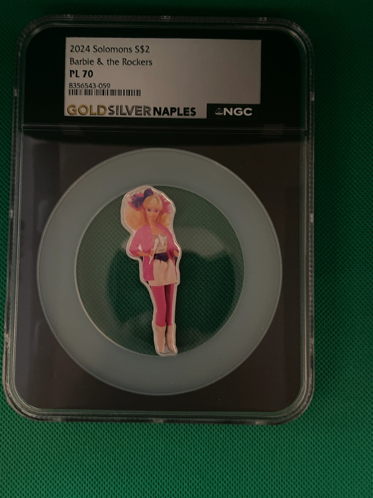 Barbie, Barbie coin, Solomon Islands, Silver coin, PL70, NGC certified, Modern
