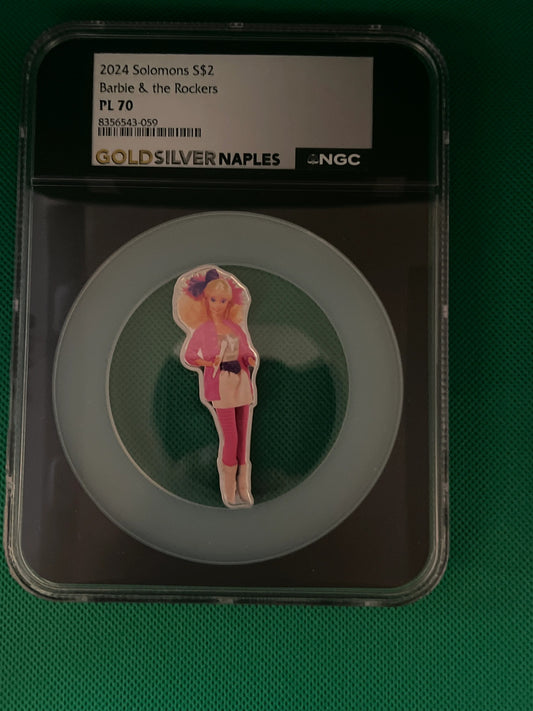 Barbie, Barbie coin, Solomon Islands, Silver coin, PL70, NGC certified, Modern