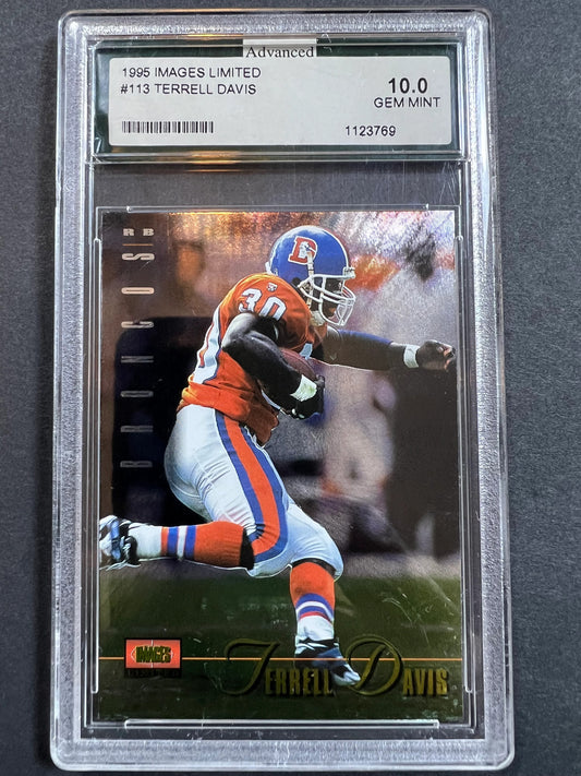 Terrell Davis 1995 Images Limited #113 AGS 10 GEM MINT Broncos