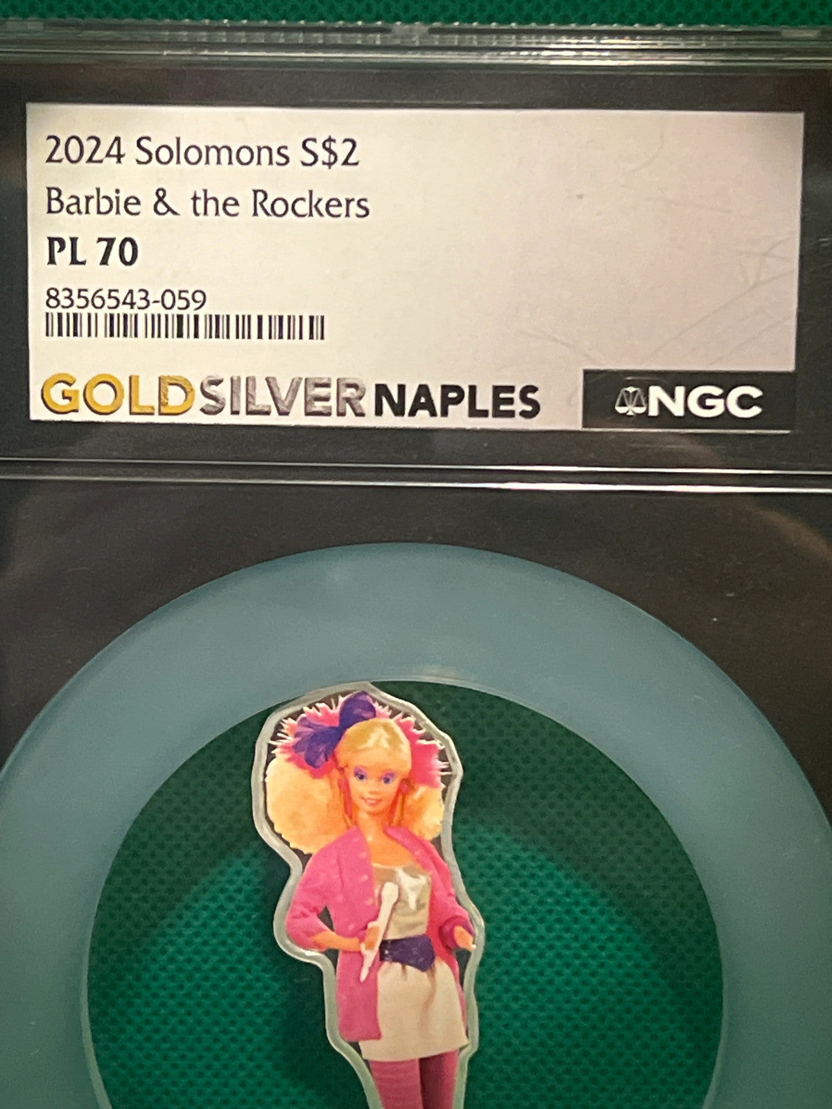 Barbie, Barbie coin, Solomon Islands, Silver coin, PL70, NGC certified, Modern