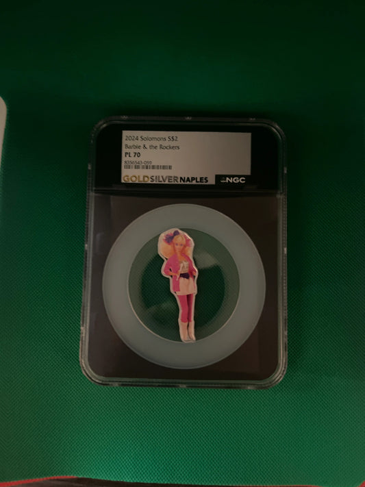 Barbie, Barbie coin, Solomon Islands, Silver coin, PL70, NGC certified, Modern