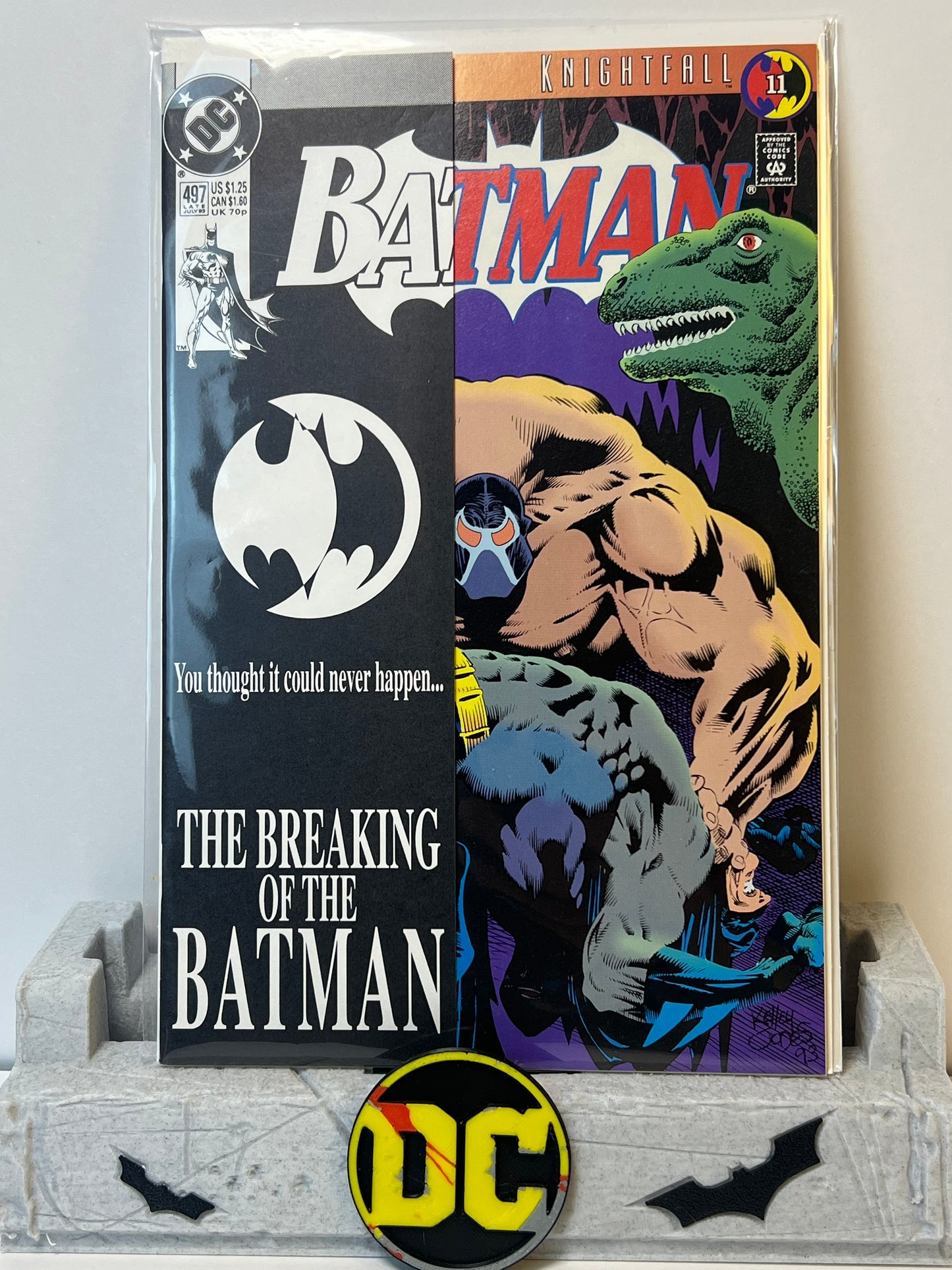 Batman #497 (1993) Kelley Jones Cover - Knightfall (Bane Breaks Batman’s Back)