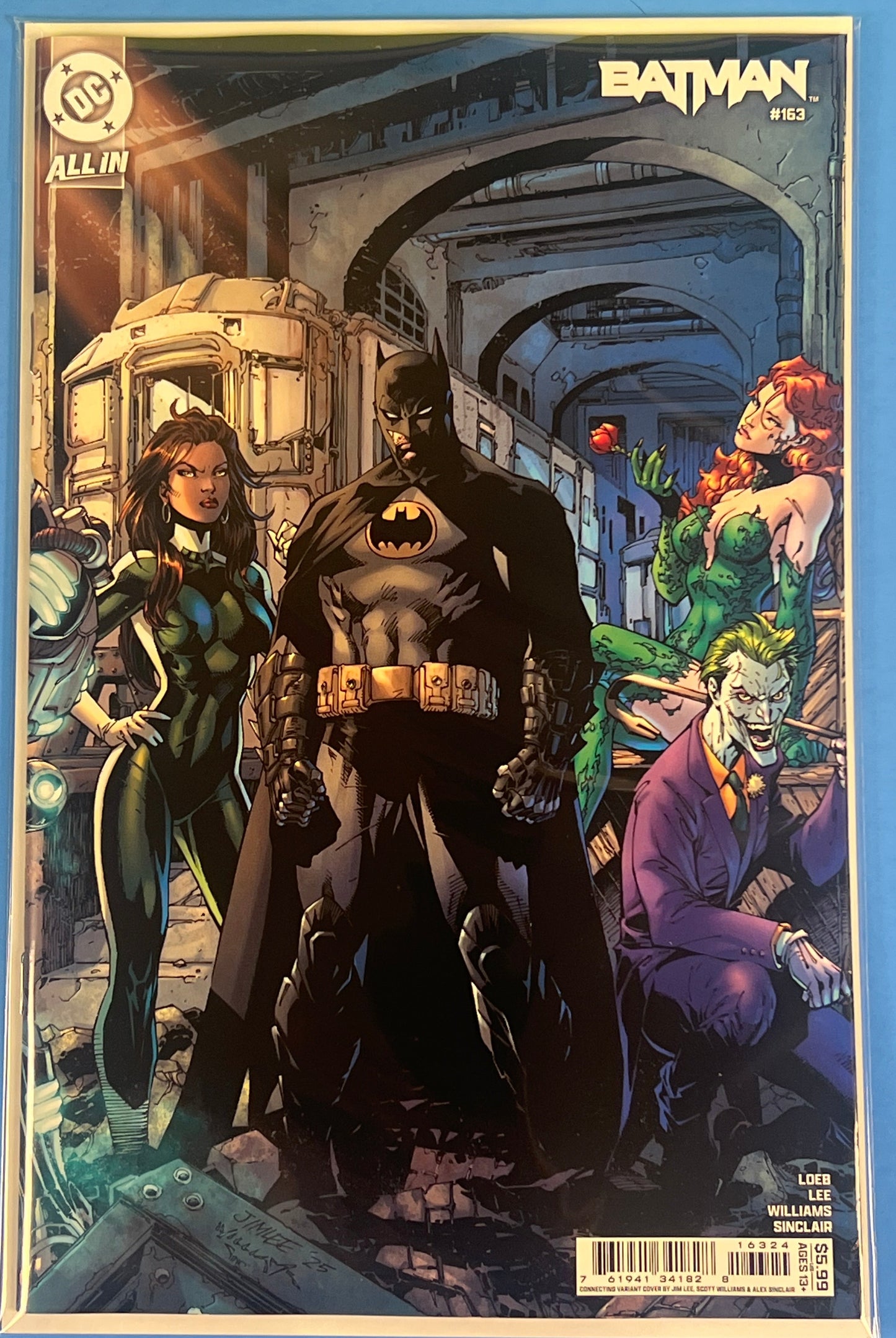 BATMAN #163 CVR B JIM LEE & SCOTT WILLIAMS BATMAN CONNECTING MIDDLE CARD STOCK VAR