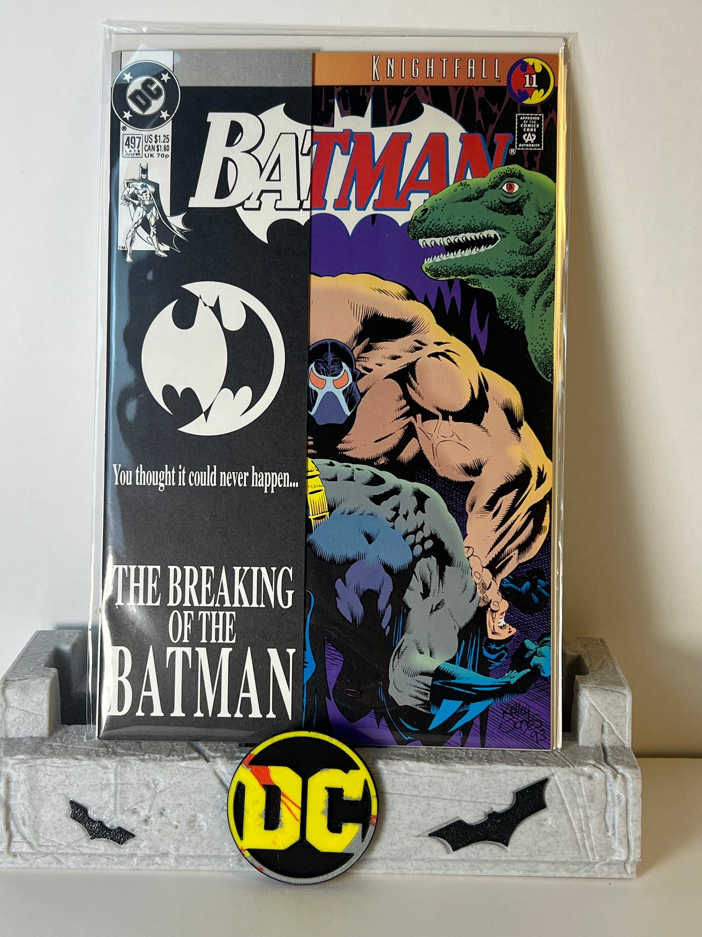 Batman #497 (1993) Kelley Jones Cover - Knightfall (Bane Breaks Batman’s Back)