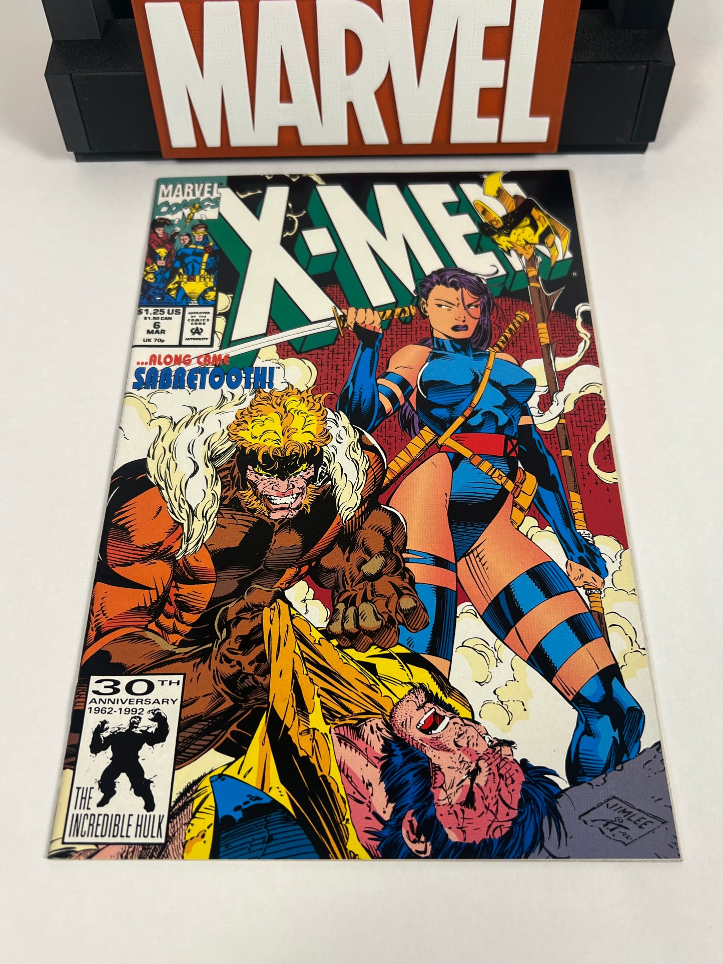 X-Men #6 (1992) Jim Lee Cover - Sabretooth vs Wolverine