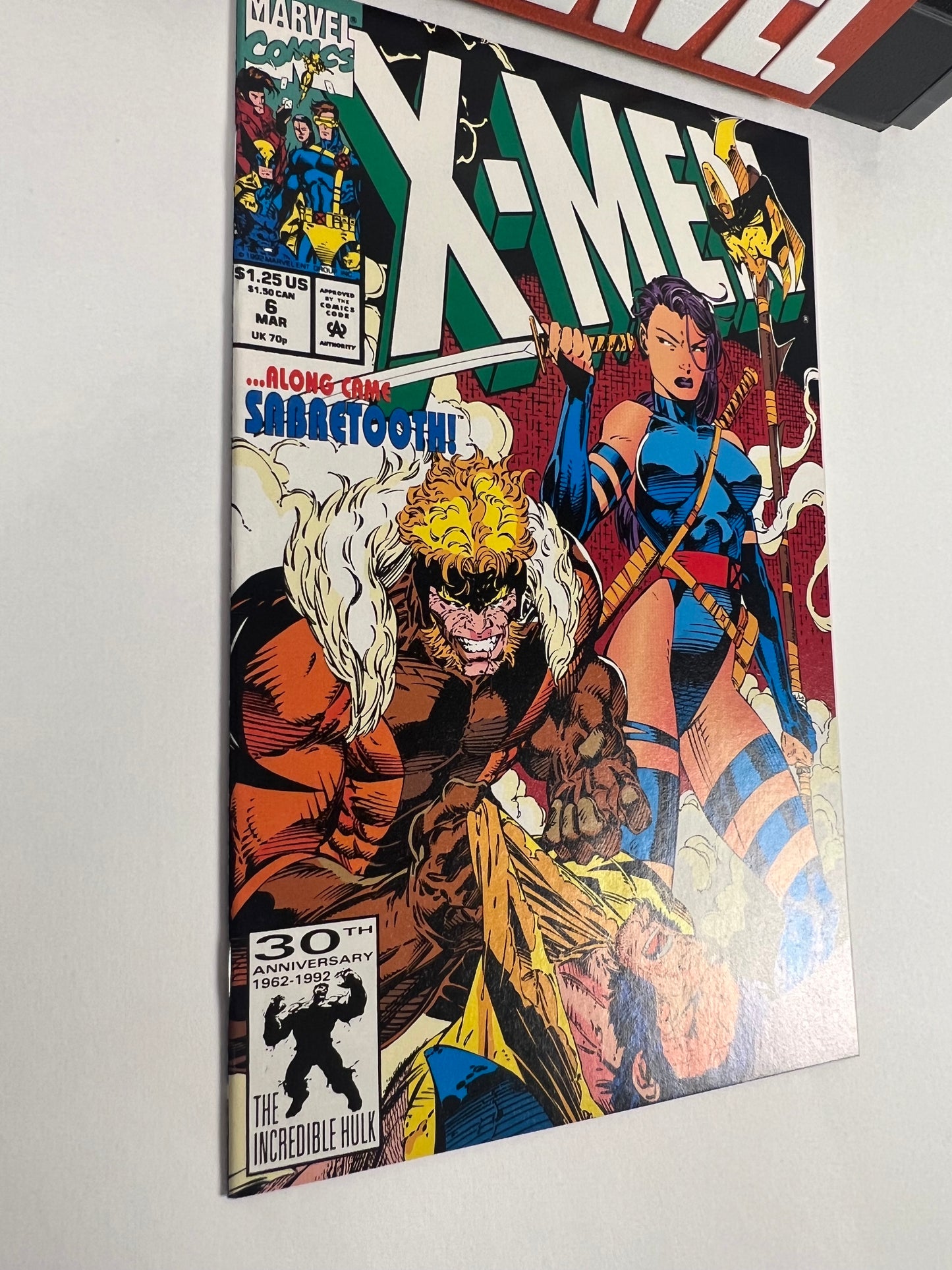 X-Men #6 (1992) Jim Lee Cover - Sabretooth vs Wolverine