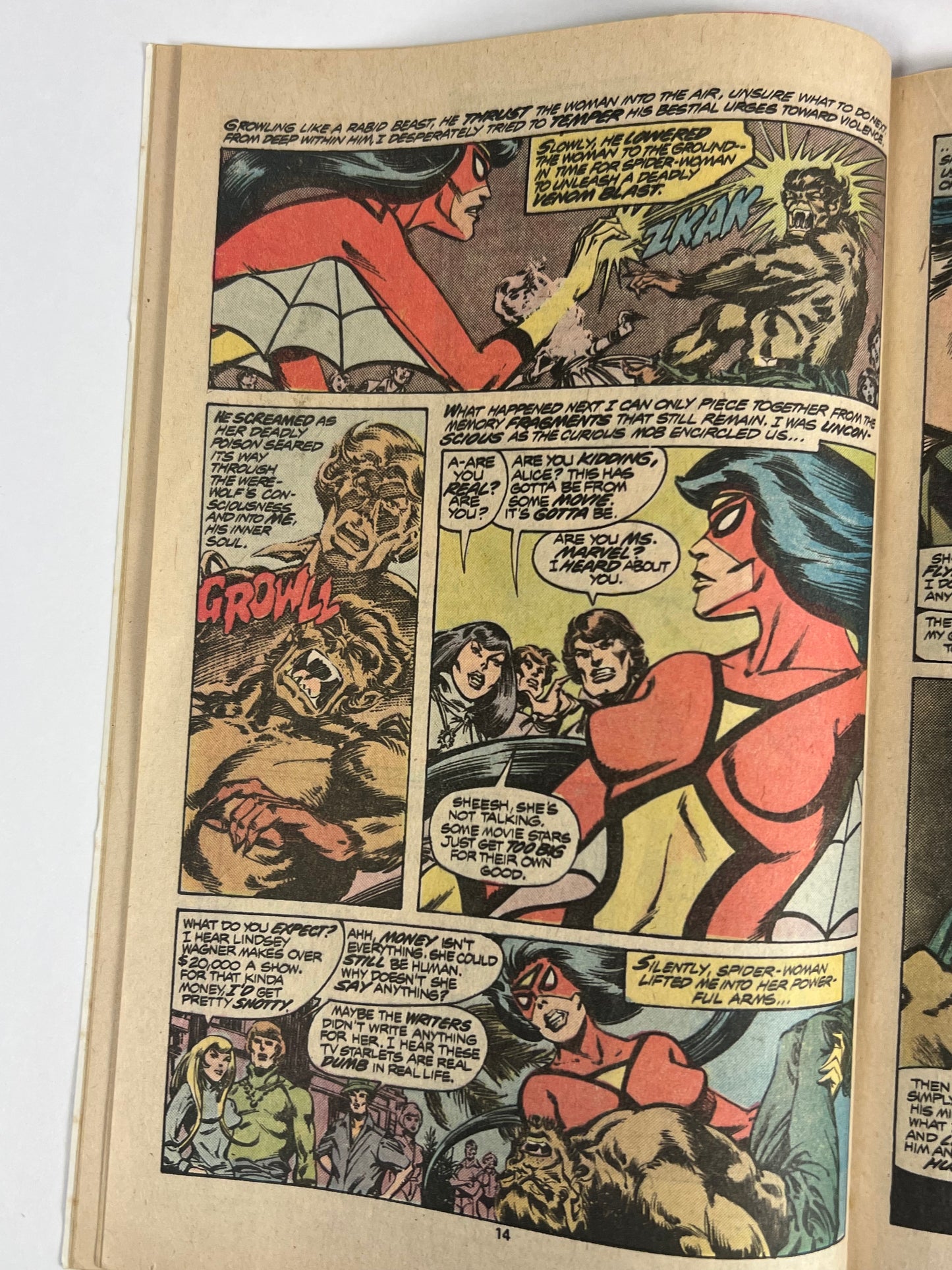 Spider-Woman #6 (1978) Werewolf by Night Cover - Carmine Infantino Art