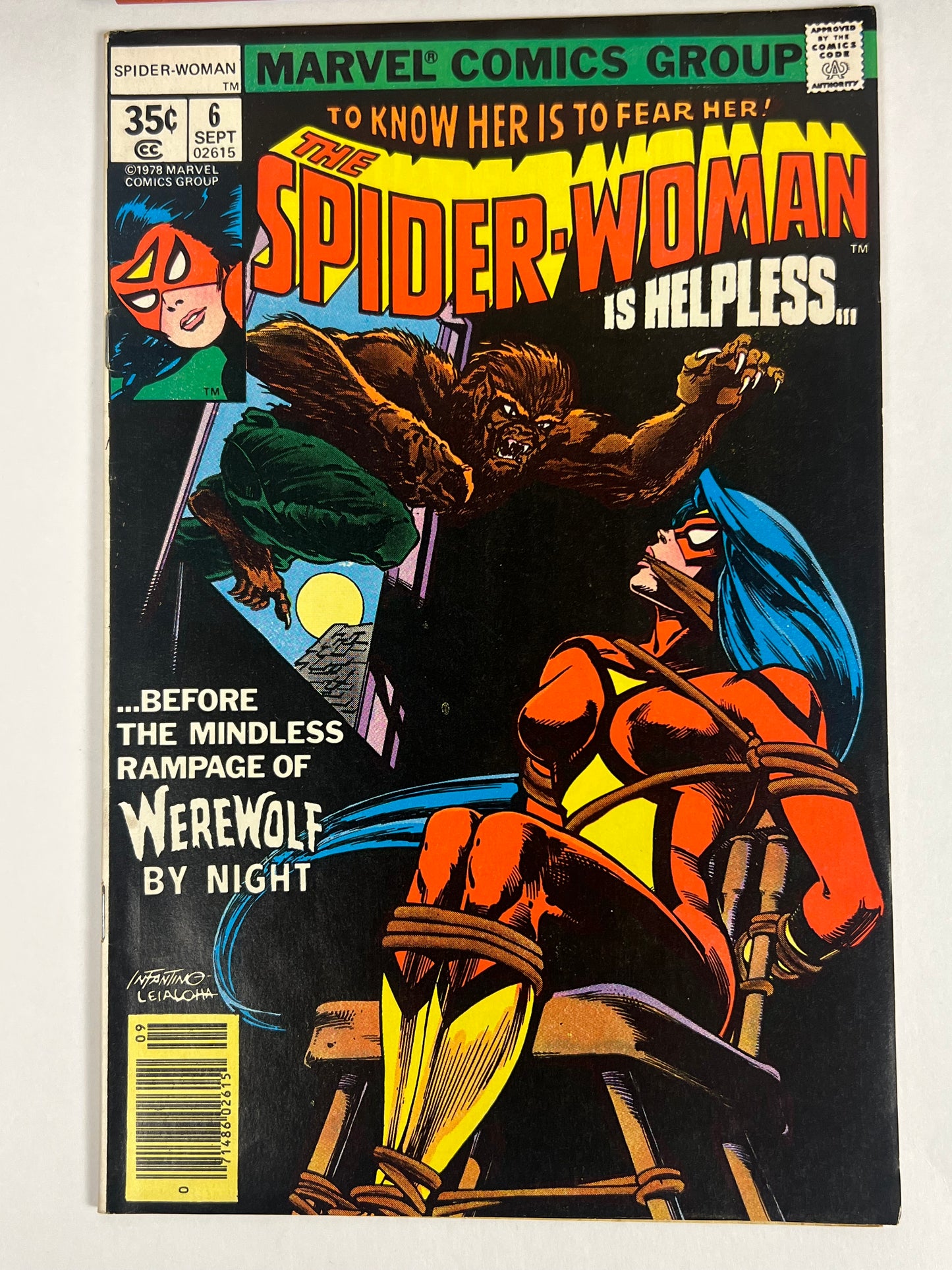 Spider-Woman #6 (1978) Werewolf by Night Cover - Carmine Infantino Art