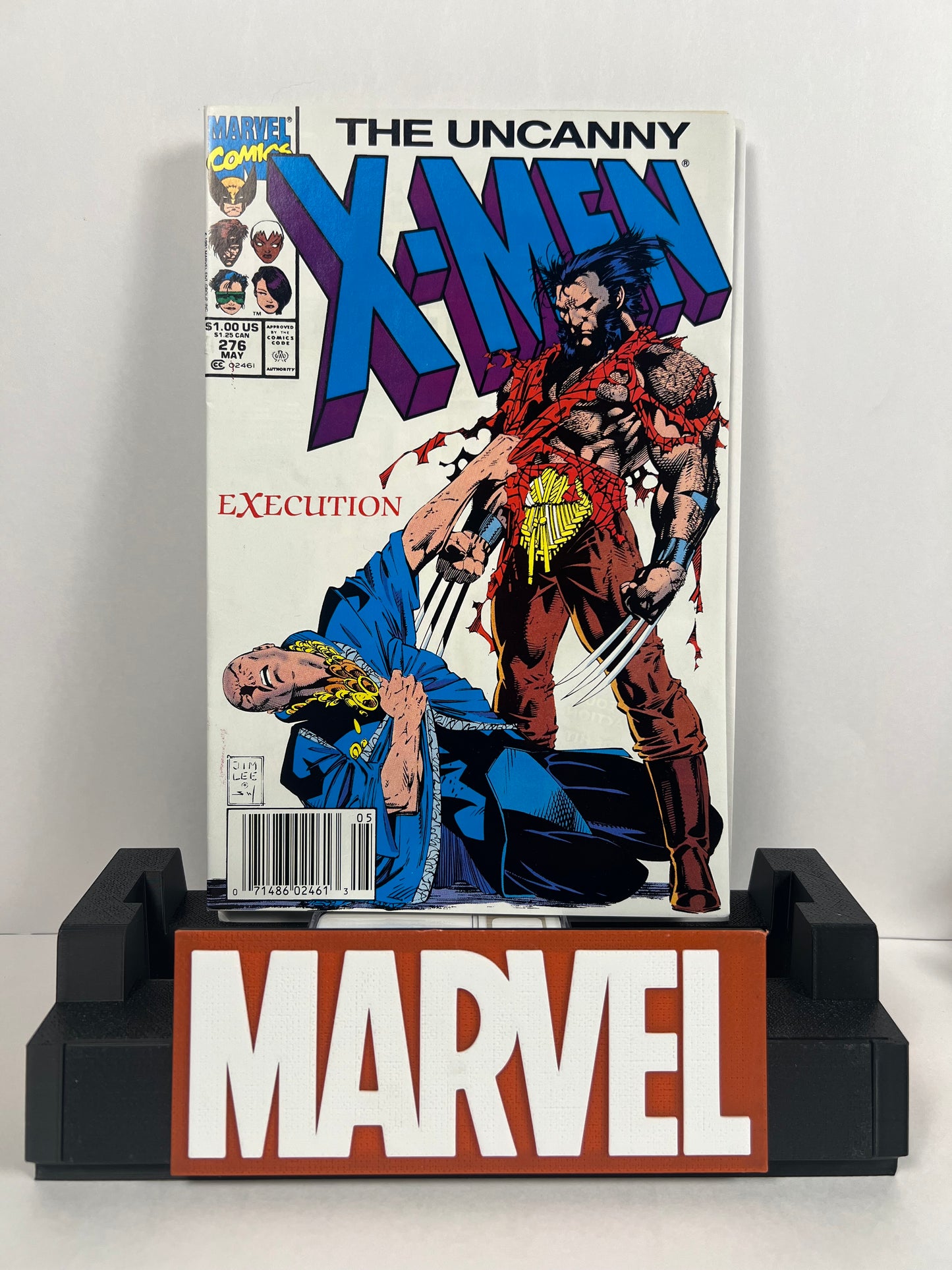 Uncanny X-Men #276 (1991) Jim Lee Cover - Wolverine vs Professor X “Execution”