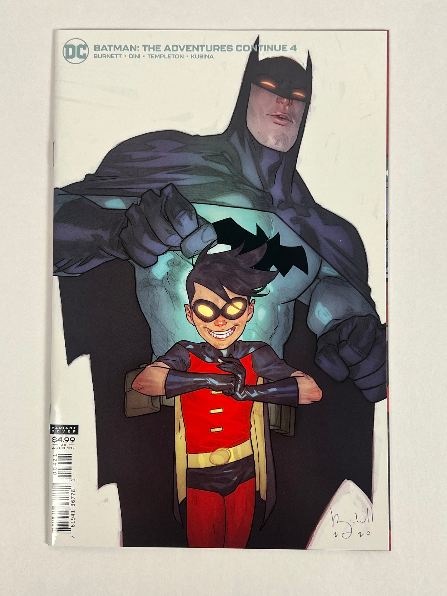 Batman: The Adventures Continue #4 Signed Variant (2020) - Brian Lill Signature