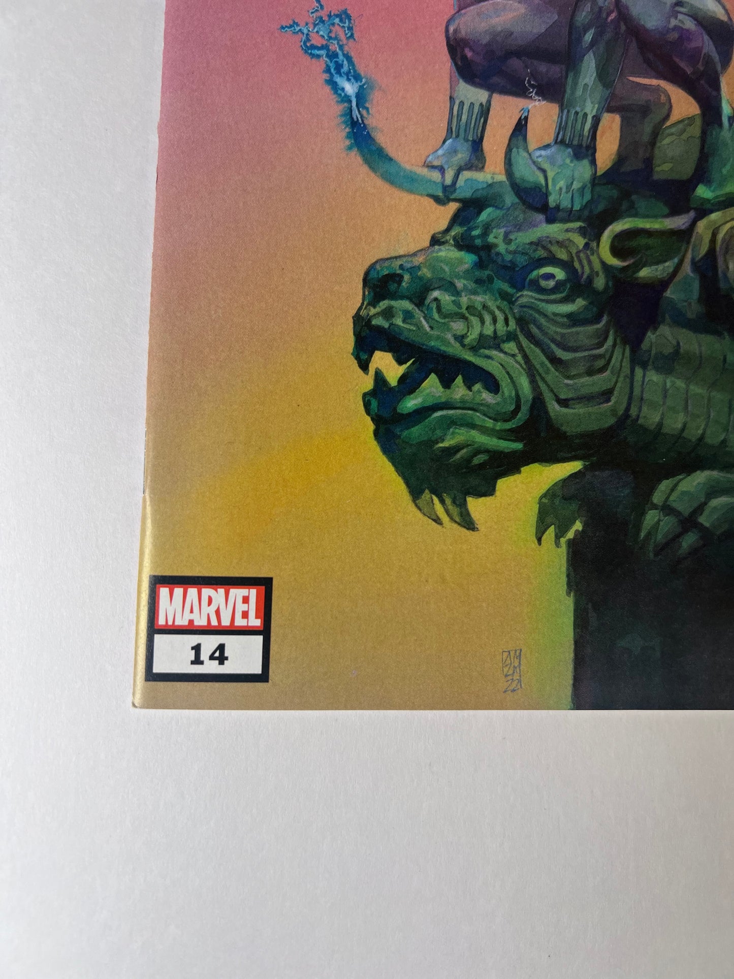 Amazing Spider-Man #14 (2022) Variant Cover - Symbiote Spider-Man on Gargoyle