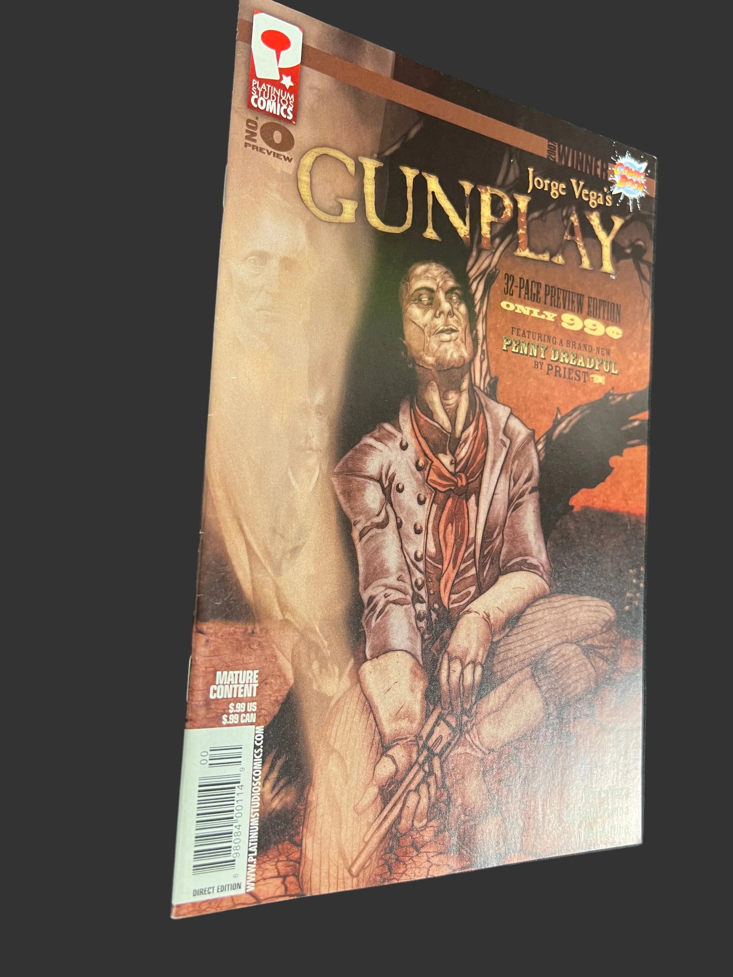 Jorge Vega’s GUNPLAY #0 Preview Edition - Platinum Studios 2008 Horror Western Comic